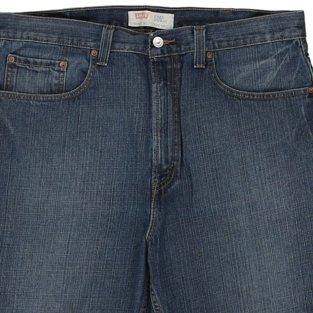 505 Levis Denim Shorts - 37W 10L Blue Cotton