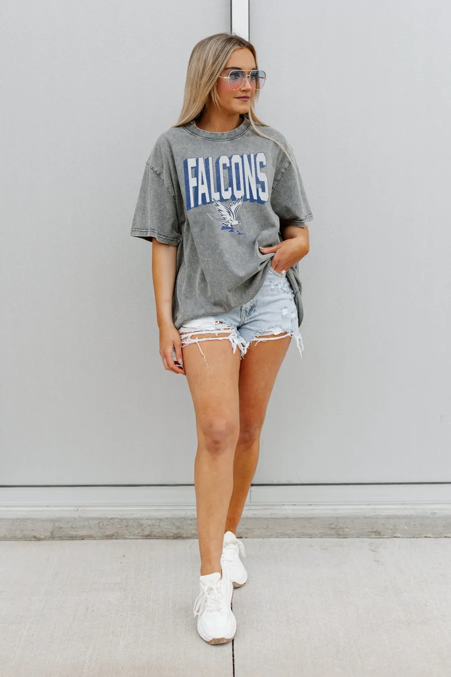 AIR FORCE FALCONS SOLID DEFENSE OVERSIZED CREWNECK TEE