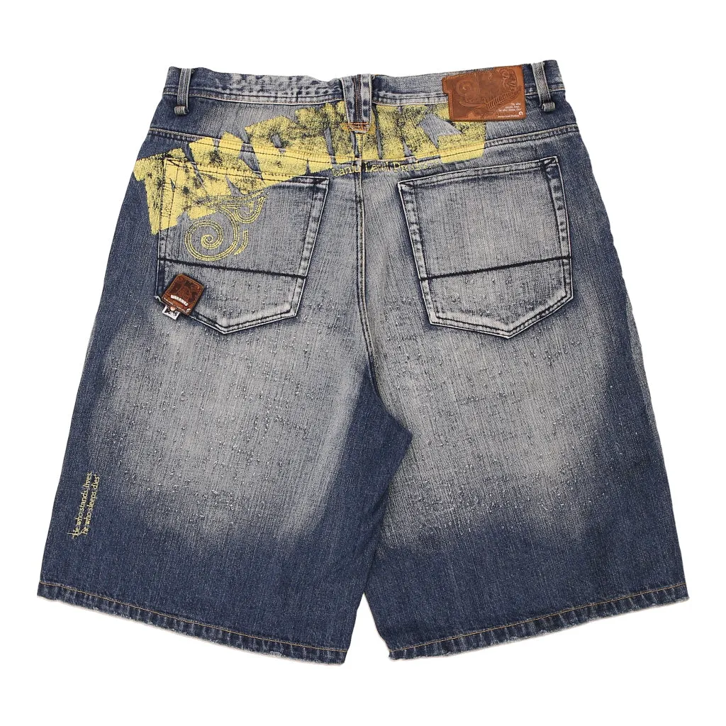 Akademiks Denim Shorts - 39W 13L Blue Cotton