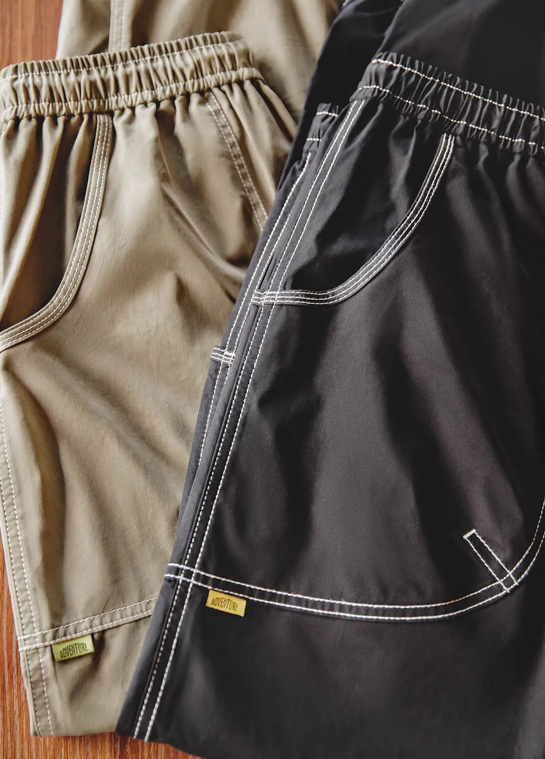 American Workwear Open-Threaded Design Silhouette Men's Trousers