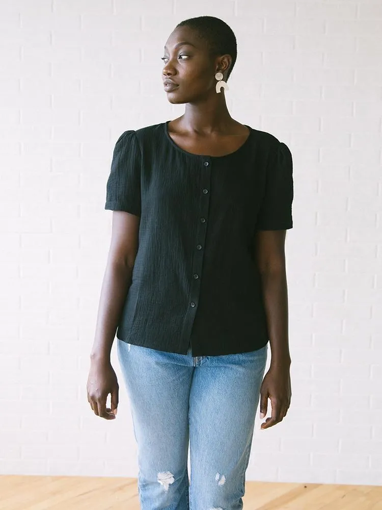 Barcelona Blouse, Black
