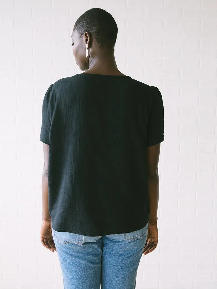 Barcelona Blouse, Black