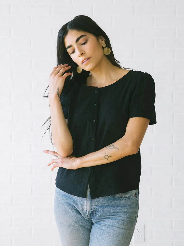 Barcelona Blouse, Black