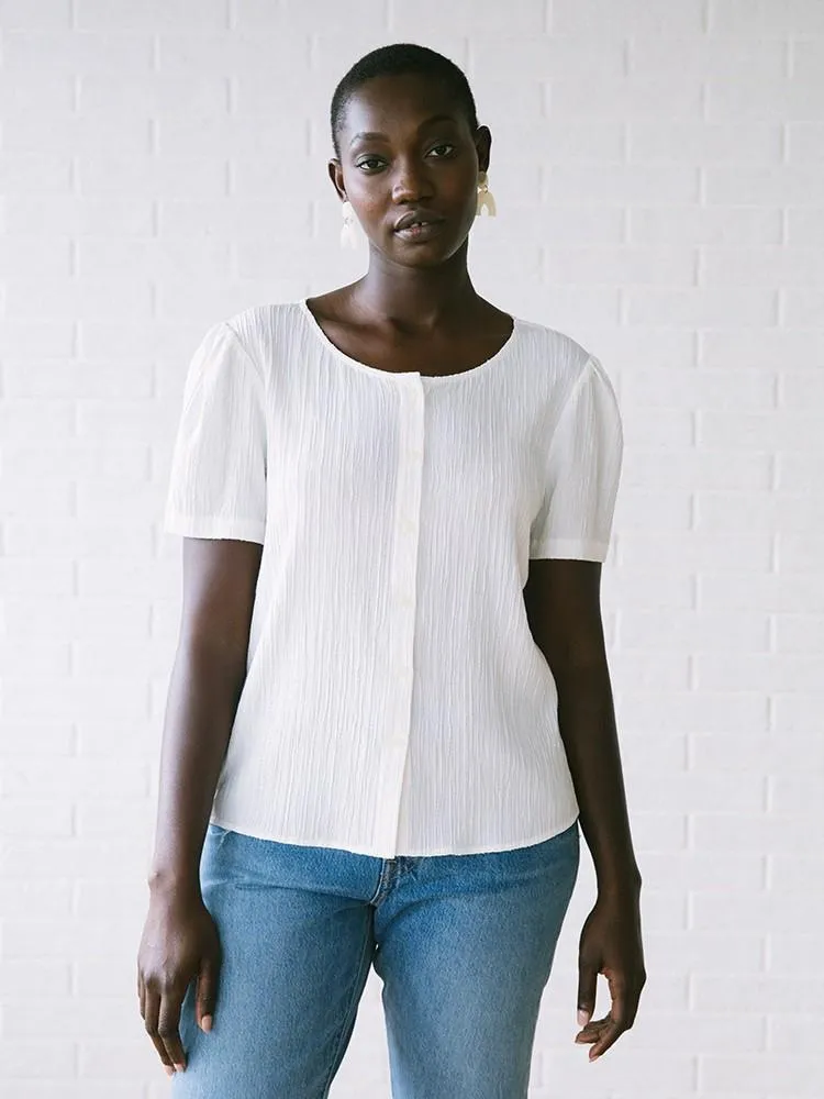 Barcelona Blouse, Cream