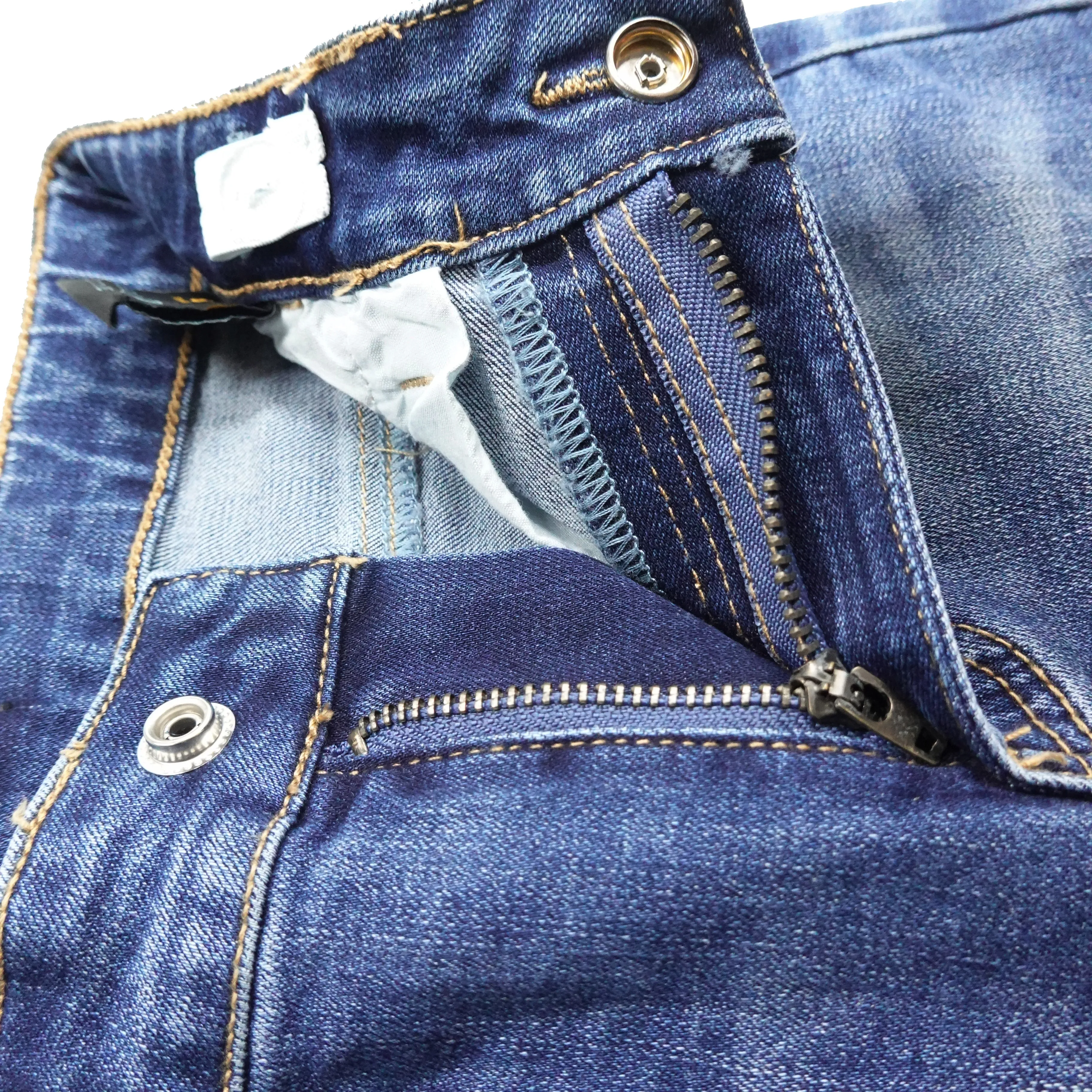 Boy Little Kid Ripped Elastic Band Inside Slim Fit Denim Jeans Pants