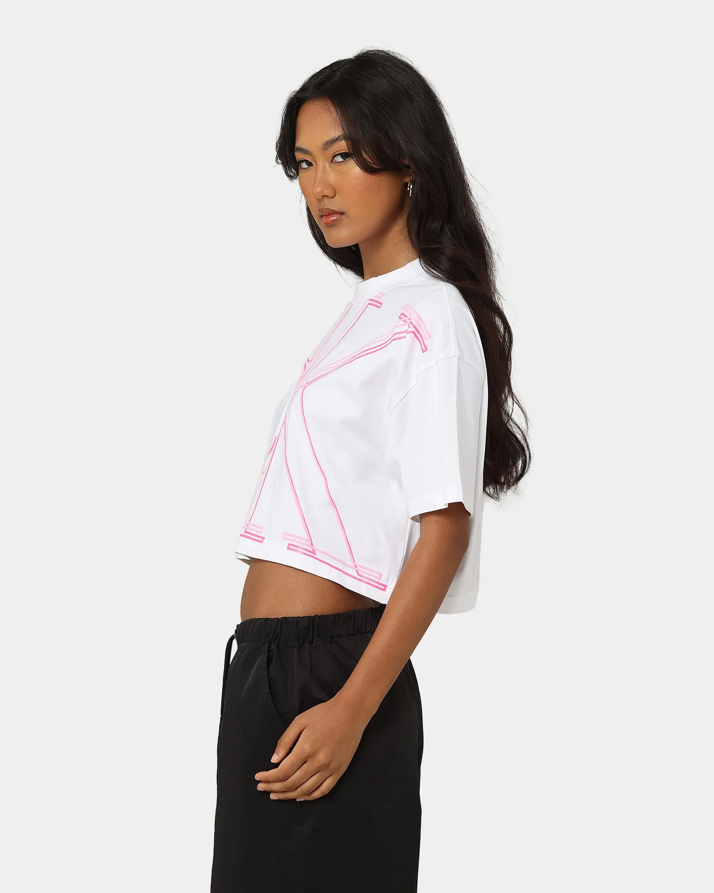 Calvin Klein Women's Illuminated Ck Crop T-Shirt Bright White