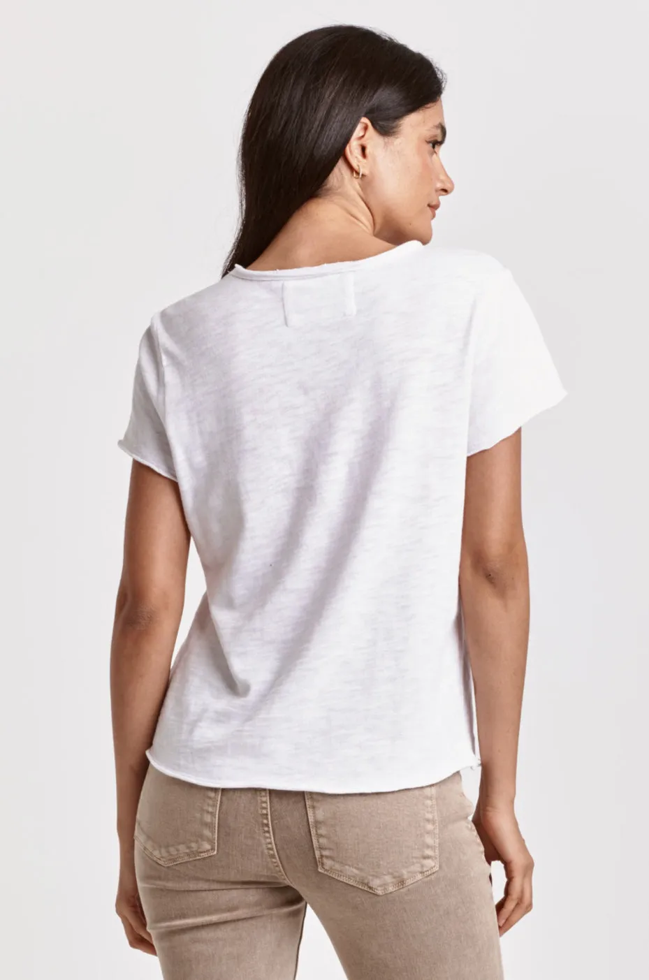 Dear John Vanya Short Sleeve Slub Tee White