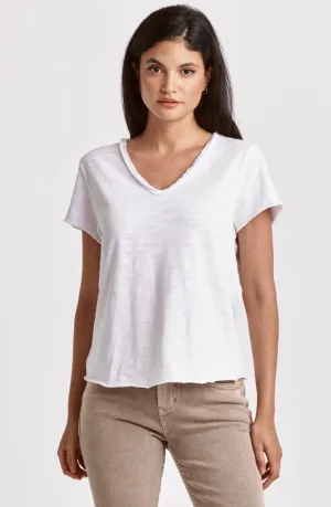 Dear John Vanya Short Sleeve Slub Tee White