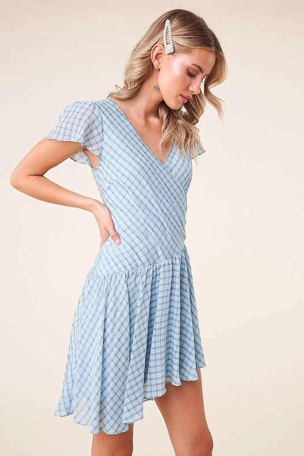 Executive Asymmetrical Faux Wrap Dress