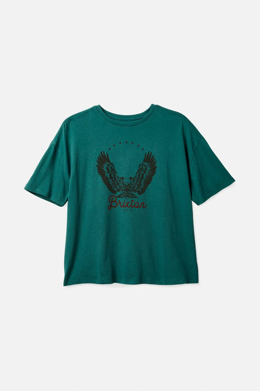 Freebird Oversized Boyfriend Tee - Emerald