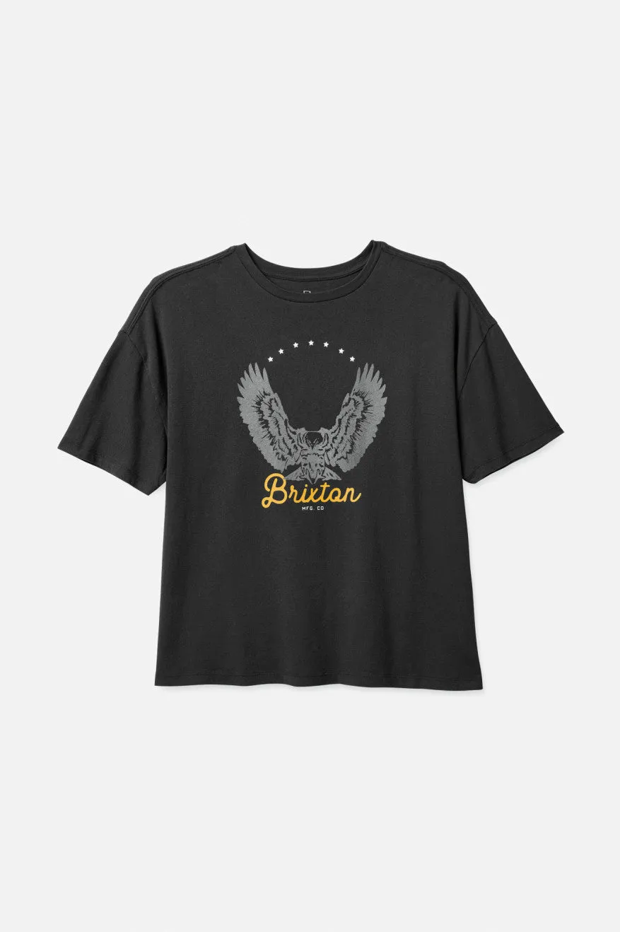 Freebird Oversized Boyfriend Tee - Washed Black