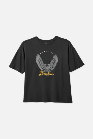 Freebird Oversized Boyfriend Tee - Washed Black