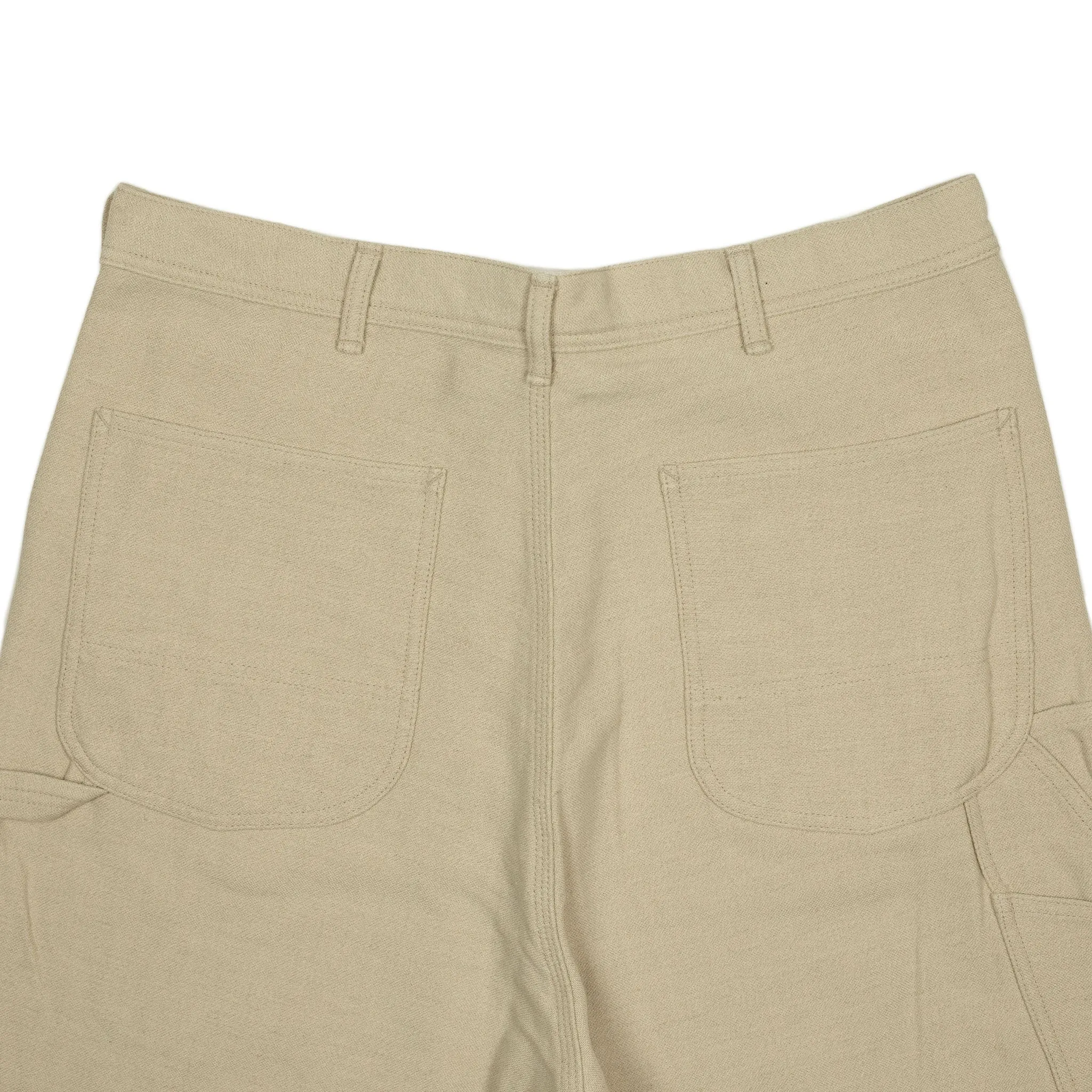 High rise painter pants in natural cotton/linen duck canvas