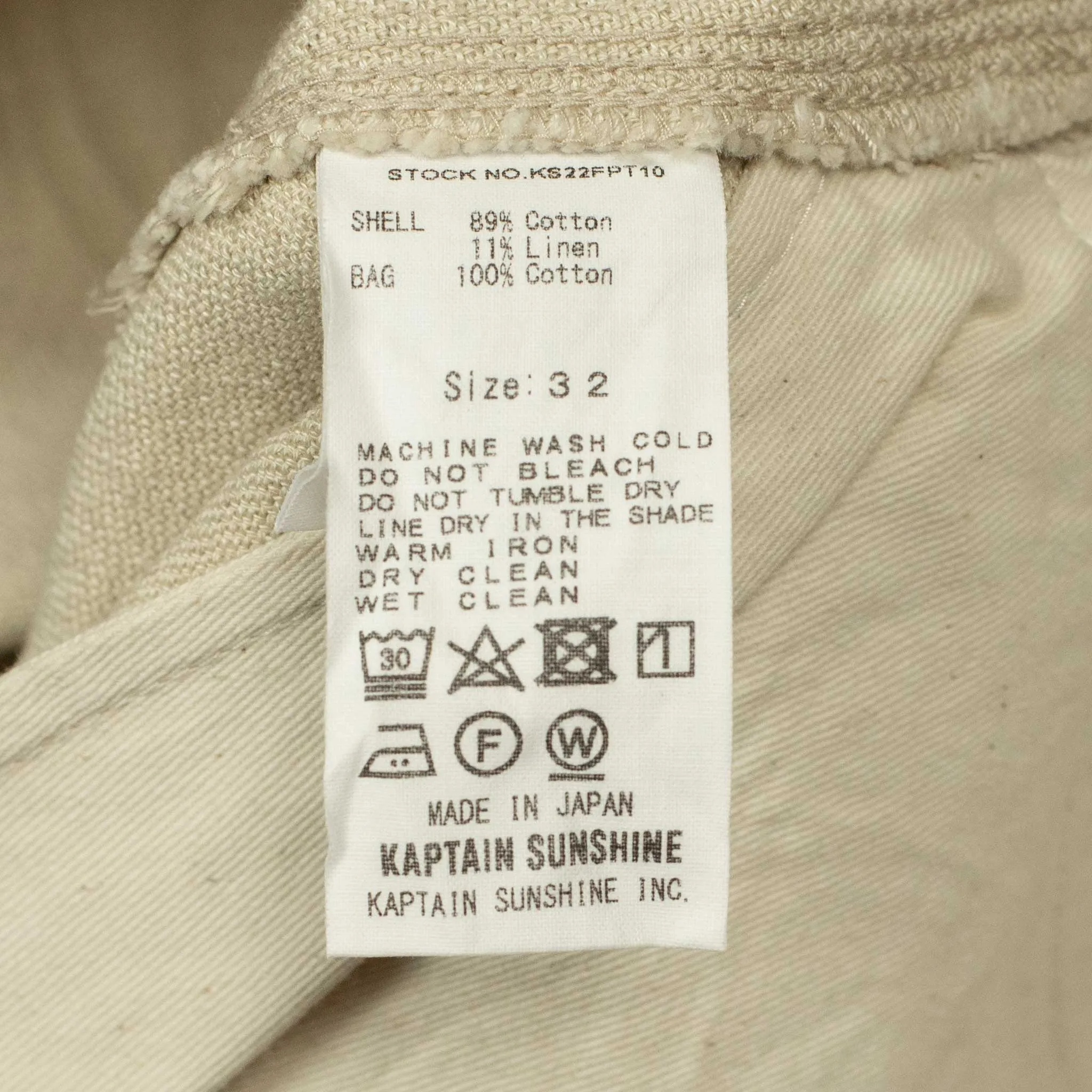 High rise painter pants in natural cotton/linen duck canvas