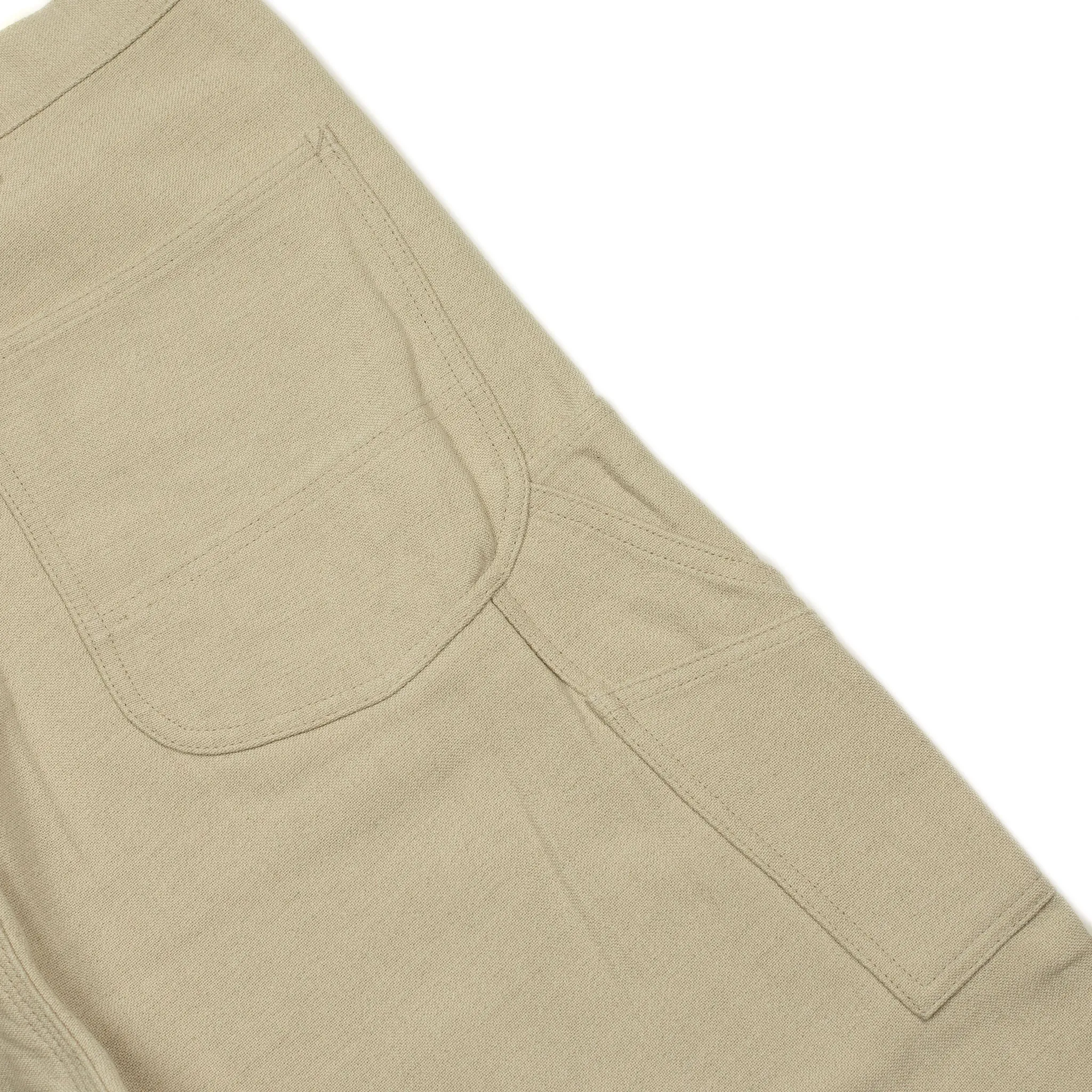 High rise painter pants in natural cotton/linen duck canvas
