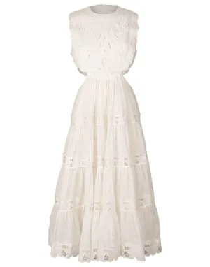 Ivory Cassia Yoke Dress