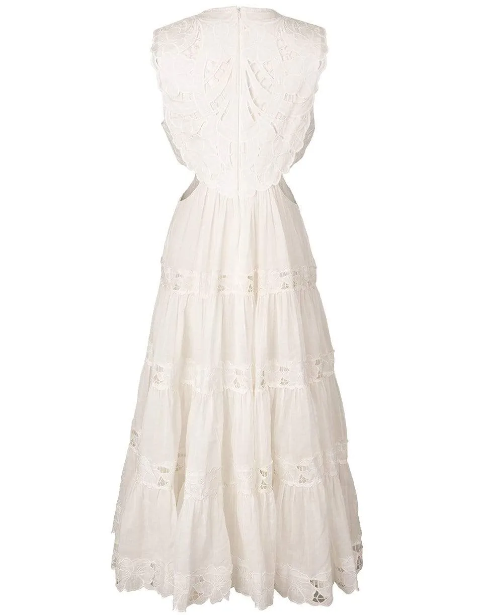 Ivory Cassia Yoke Dress