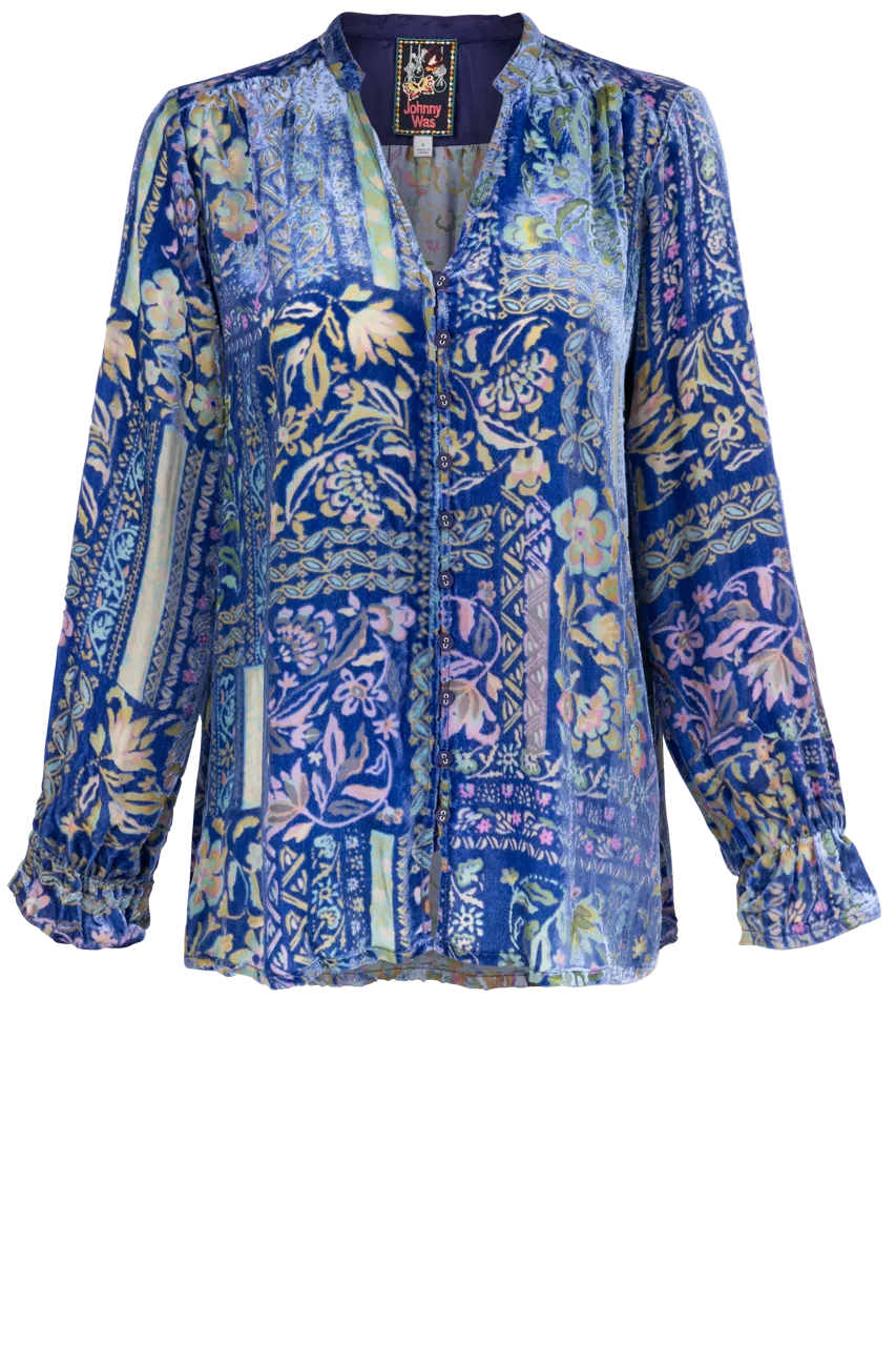 Johnny Was Joasie Burnout Blouse