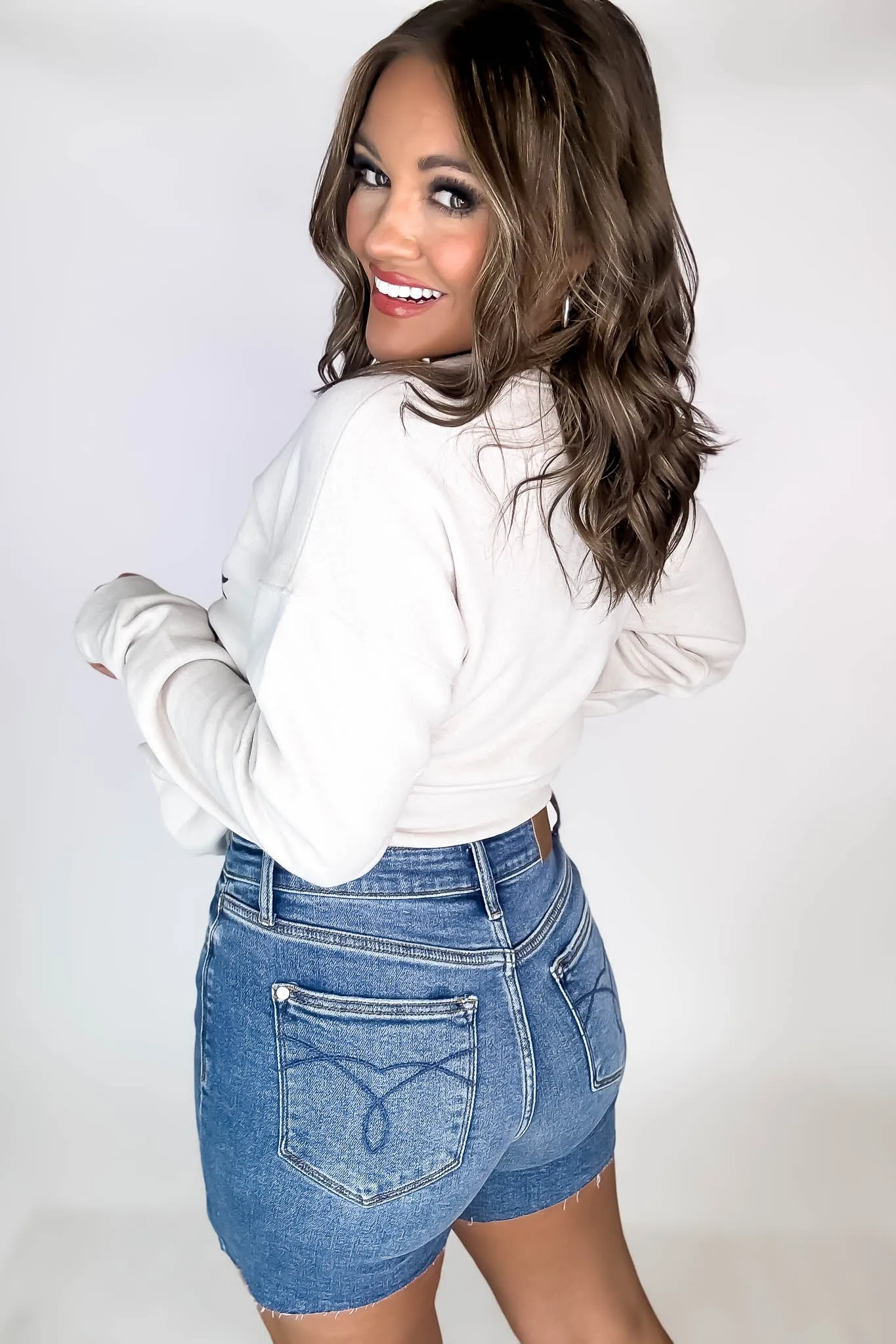 Judy Blue Full Size High Waist Slim Denim Shorts