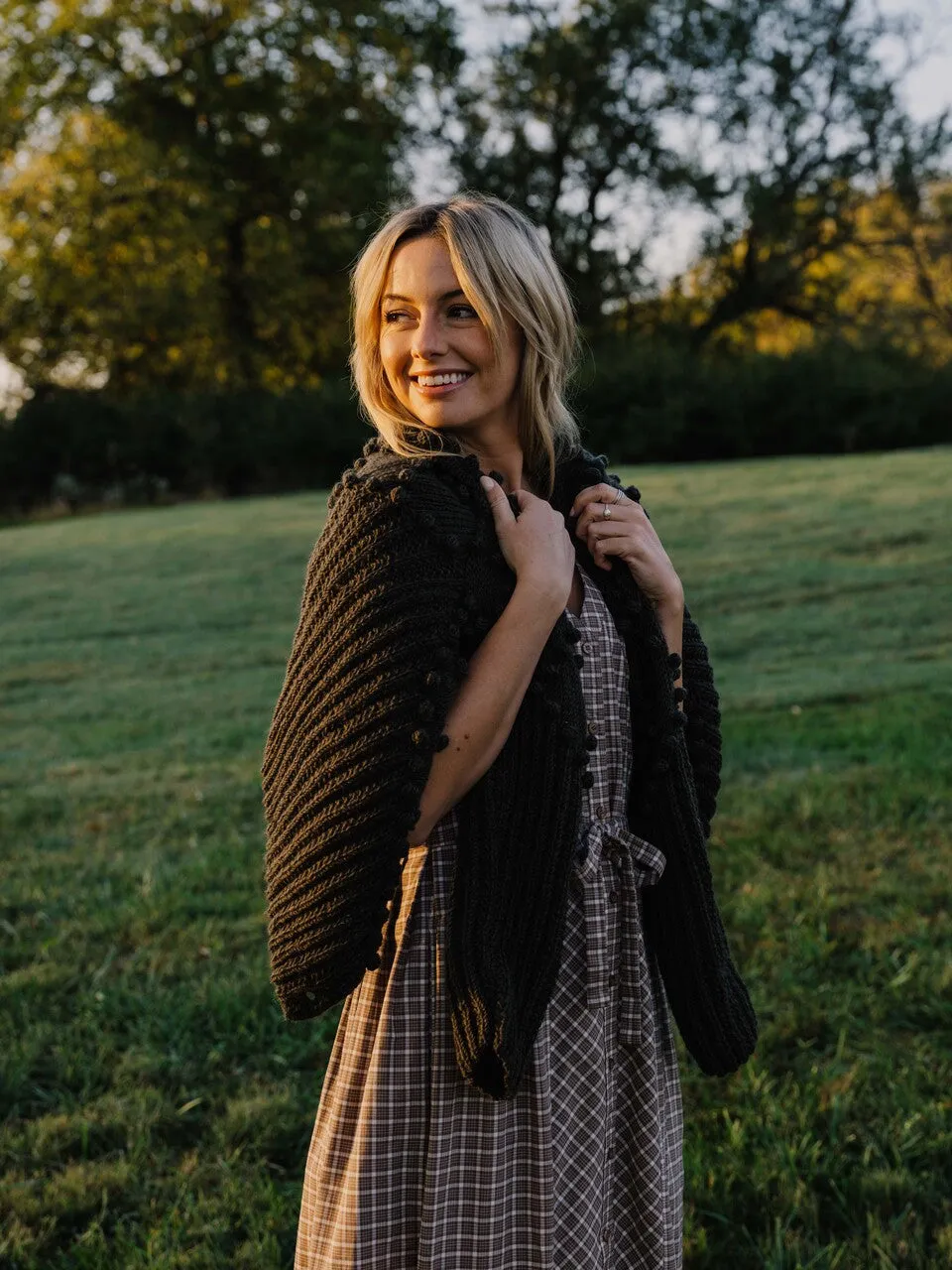 June Dress in Beige Plaid - XS, S, M Left