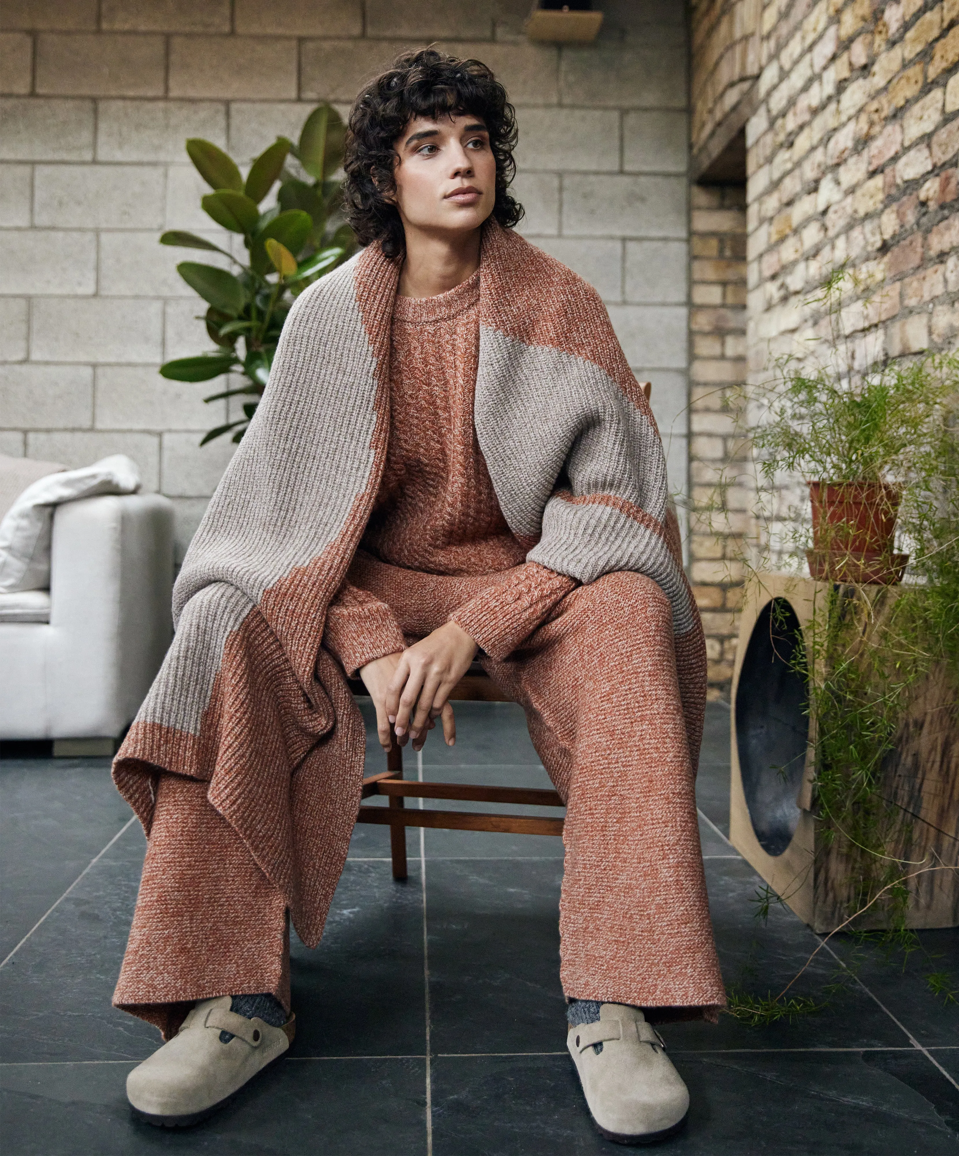 Kestrel Cropped Trousers Cedar Marl
