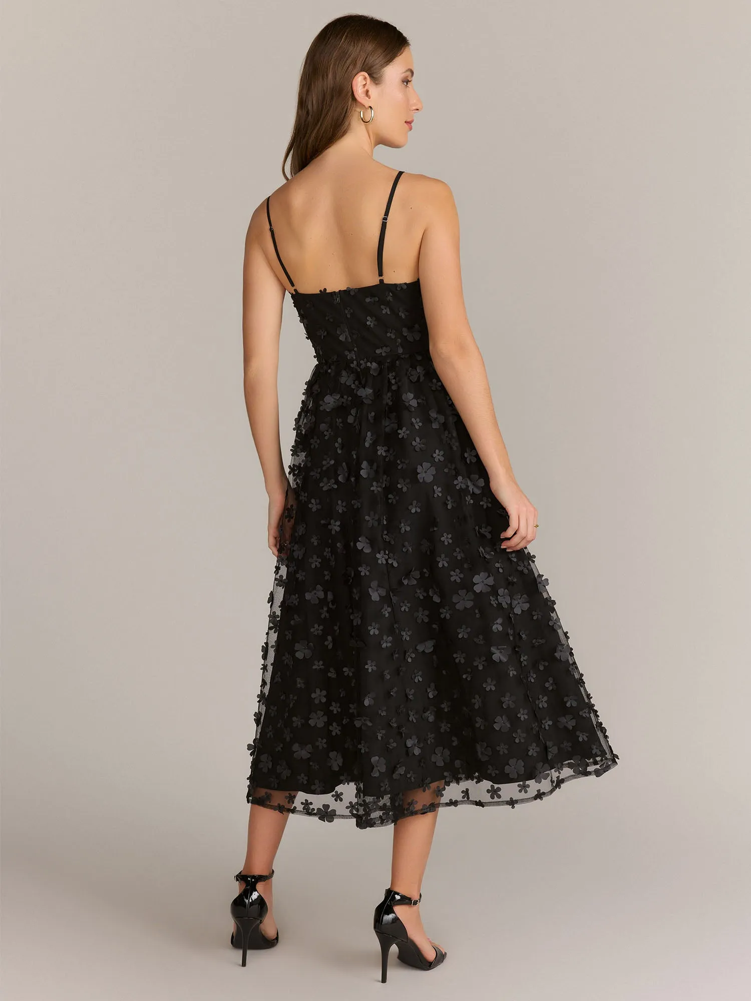 Lena 3D Floral Sweetheart Neck Dress - Brands We Love