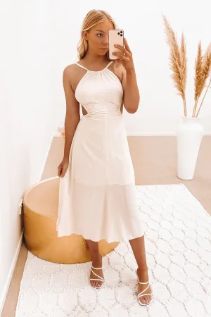 Lisette Midi Dress Beige