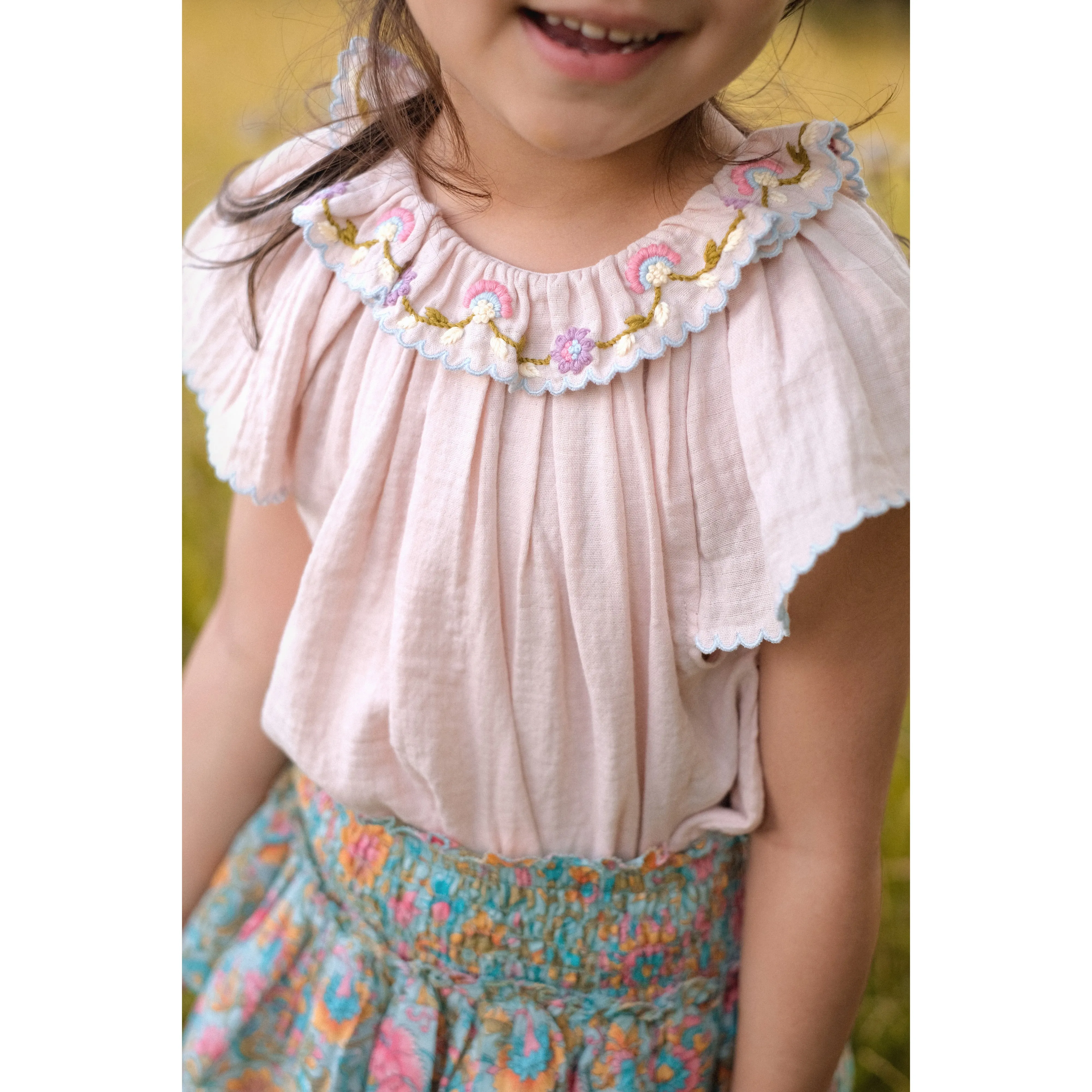 Louise Misha Blouse Antoinette Double Gauze Blush