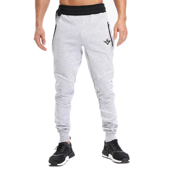 Mens Cotton Elastic Waist Jogging Pants