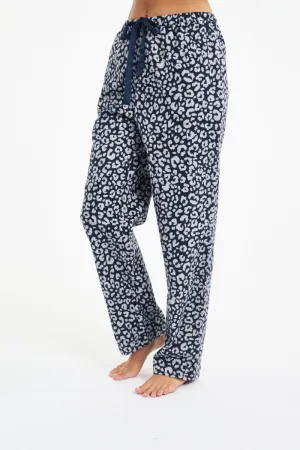 Morning Honey Brushed Cotton PJ Pant - Navy Animal