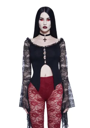 My Very Nature Long Sleeve Top - Black