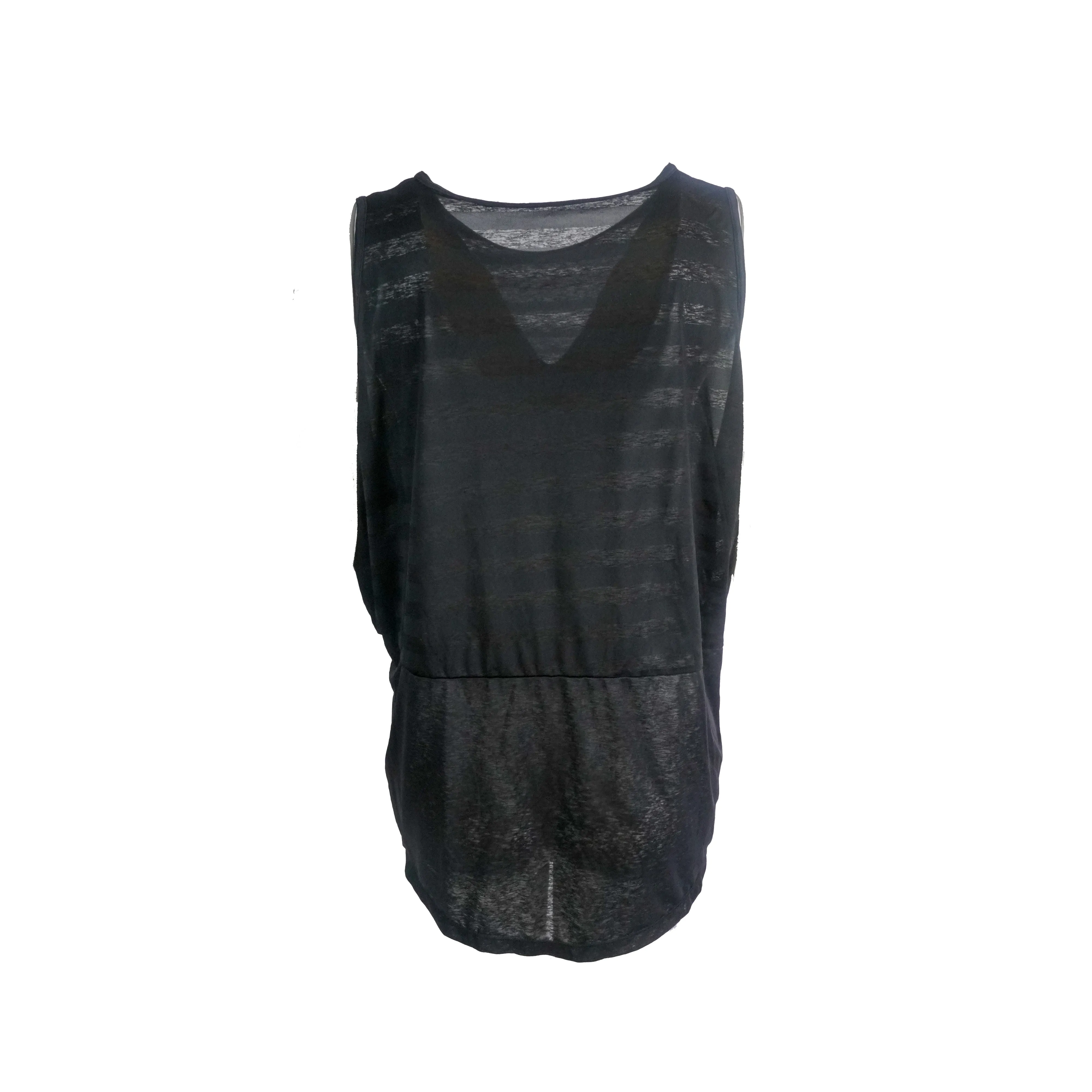 Nike Women's Plus Size Loose Fit Stripe Tank Top Black Size 2X