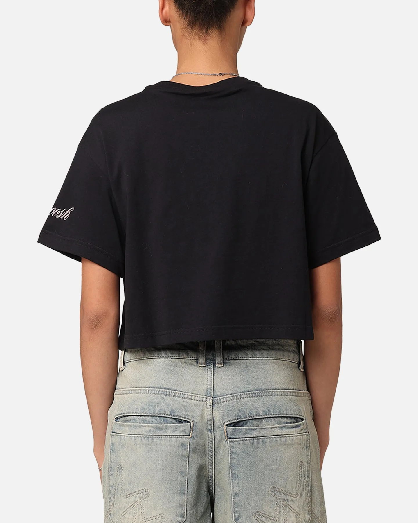 Nike Women's Sportswear Loose Varsity Cropped T-Shirt Black