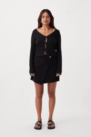 Poppy Long Sleeve Top - Black