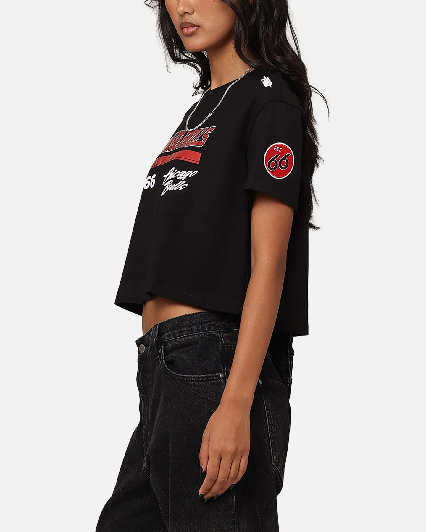 Pro Standard Women's Chicago Bulls Boxy Cropped T-Shirt Black