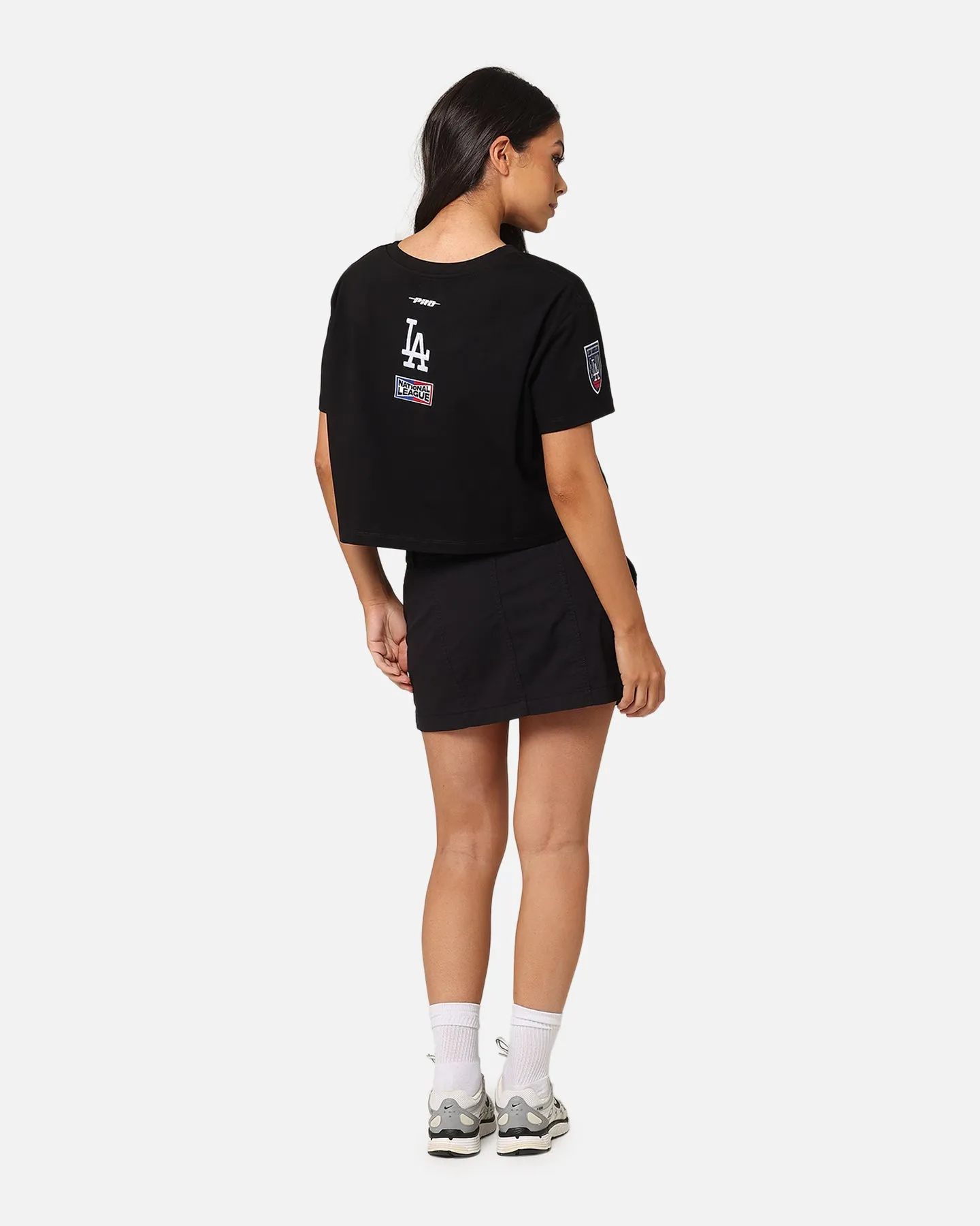 Pro Standard Women's Los Angeles Dodgers Boxy Cropped T-Shirt Black