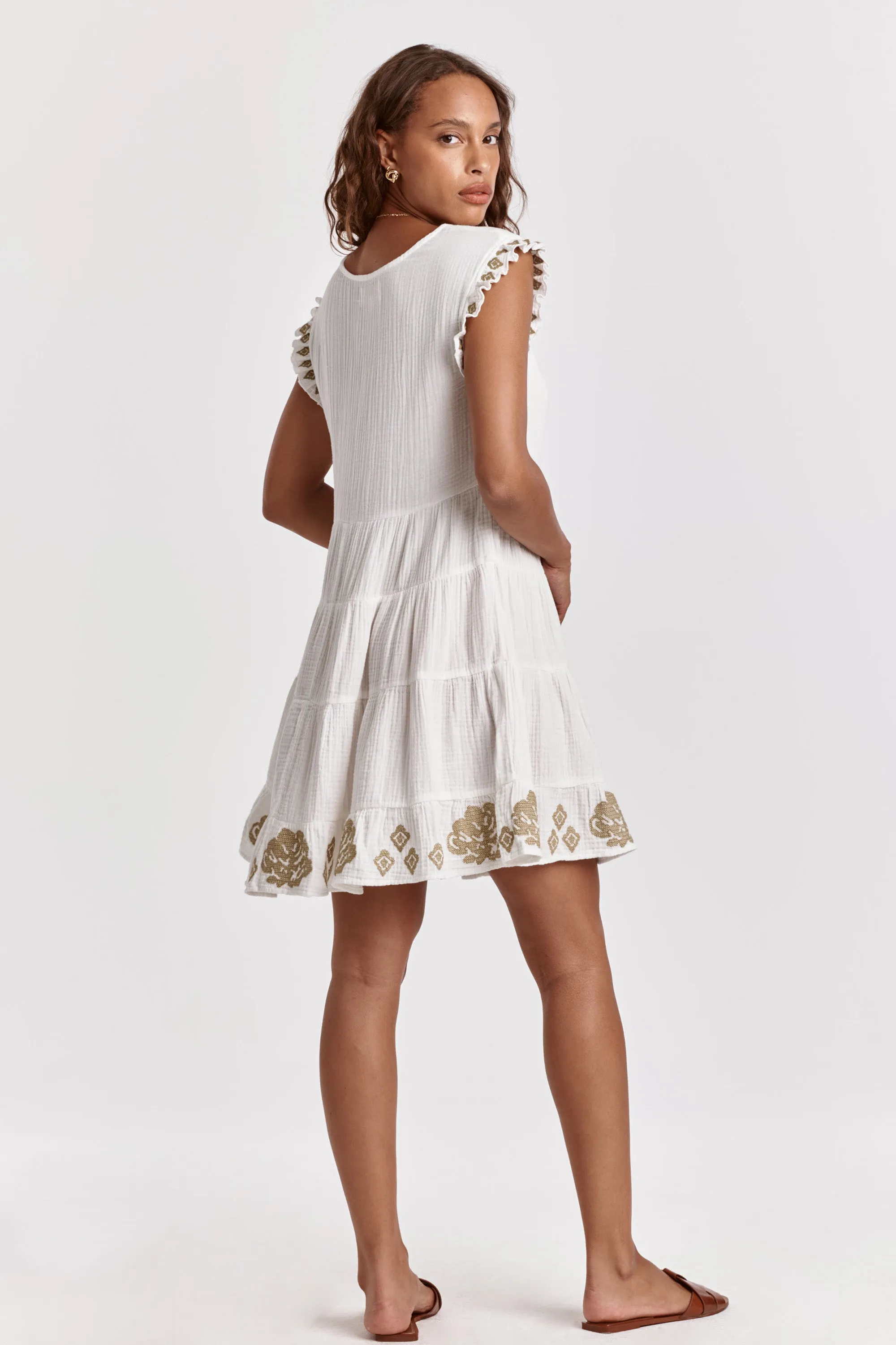 SADIE SLEEVELESS DRESS TIGER LILLIES