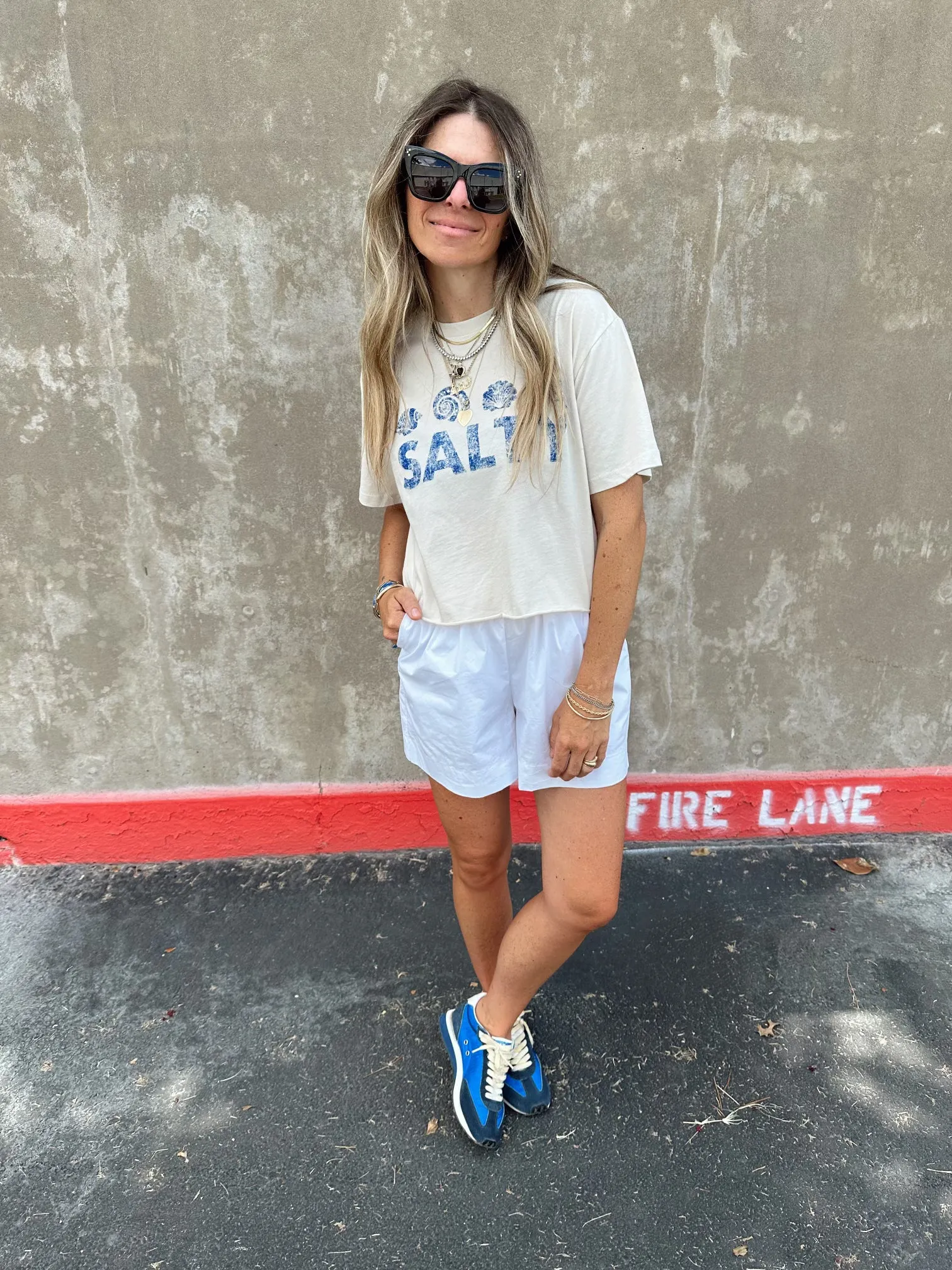 Salty Beach Cropped Tee