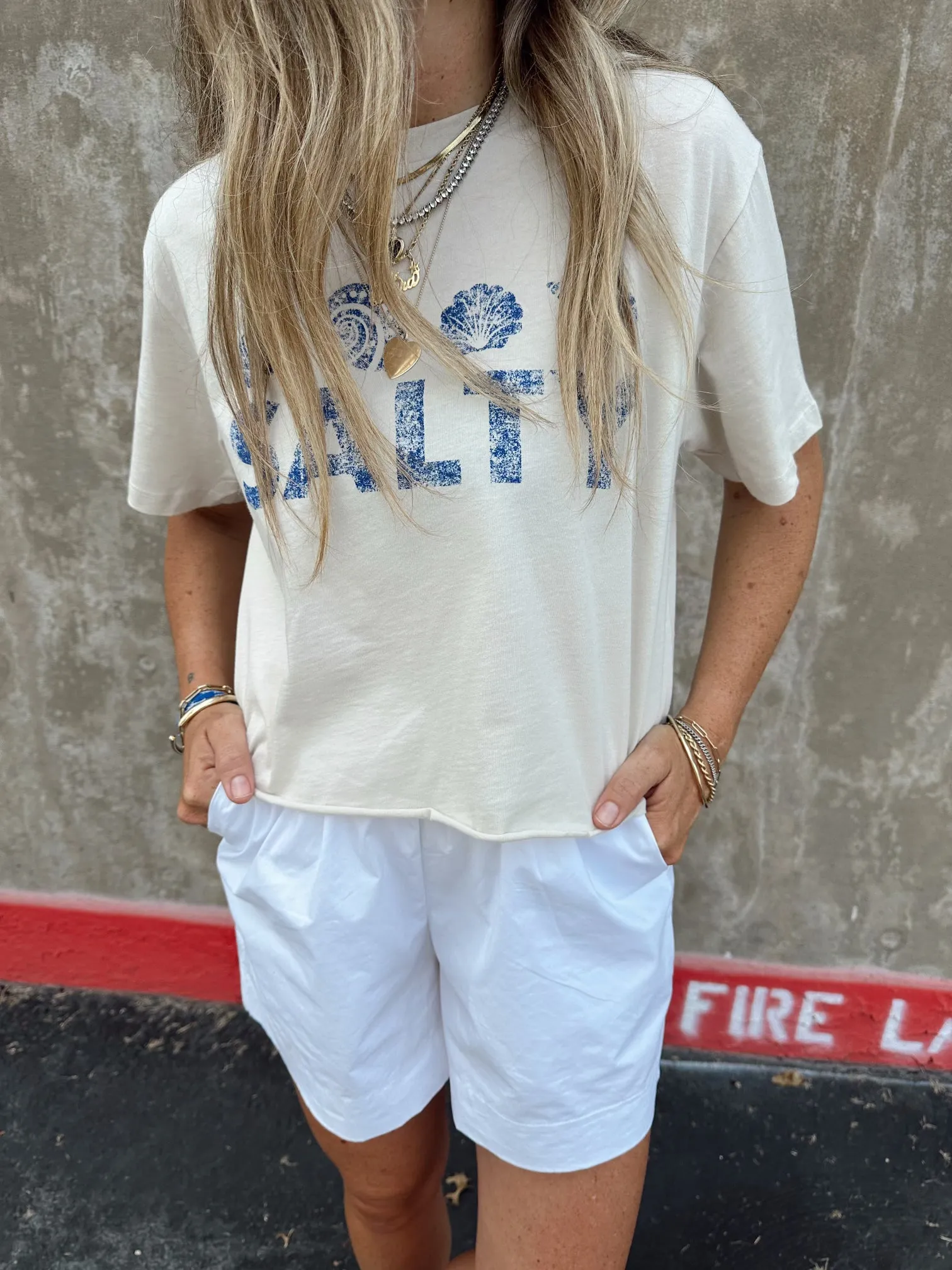 Salty Beach Cropped Tee