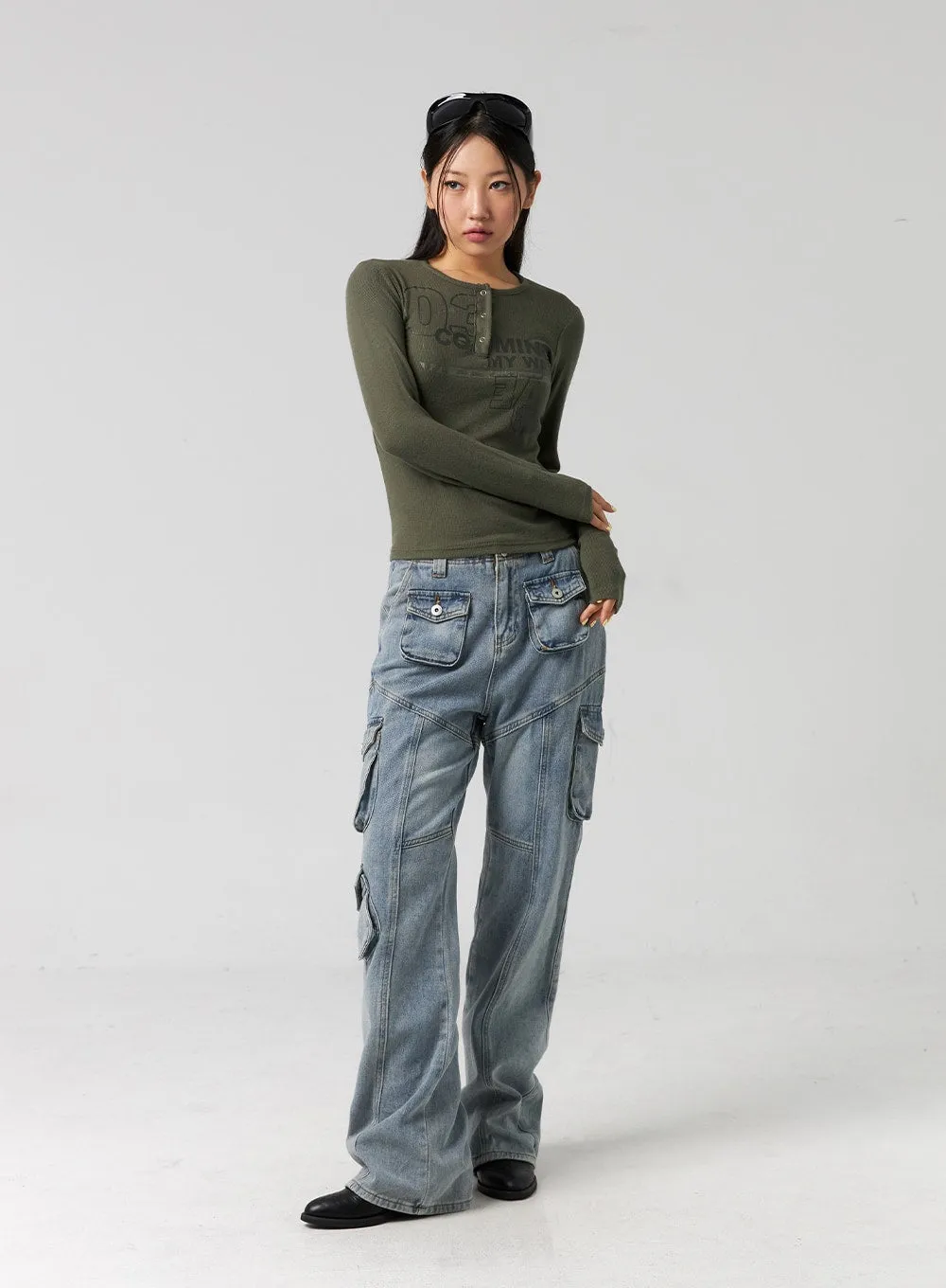 Slim-Fit Bootcut Jeans CG325