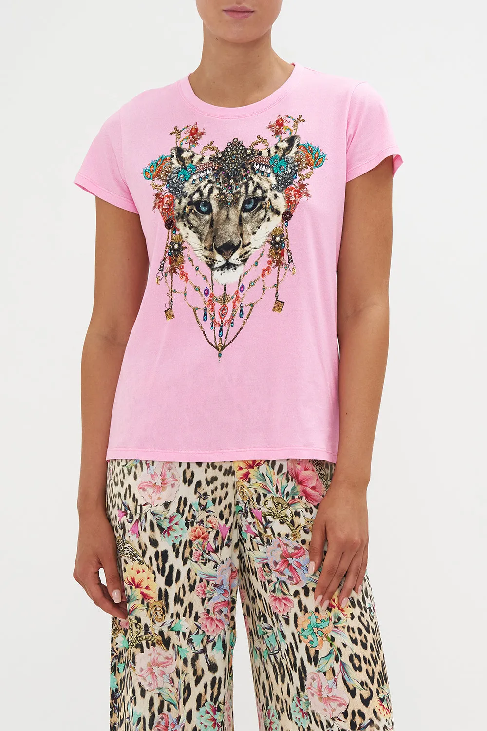 SLIM FIT  ROUND NECK T-SHIRT QUEEN ATLANTIS