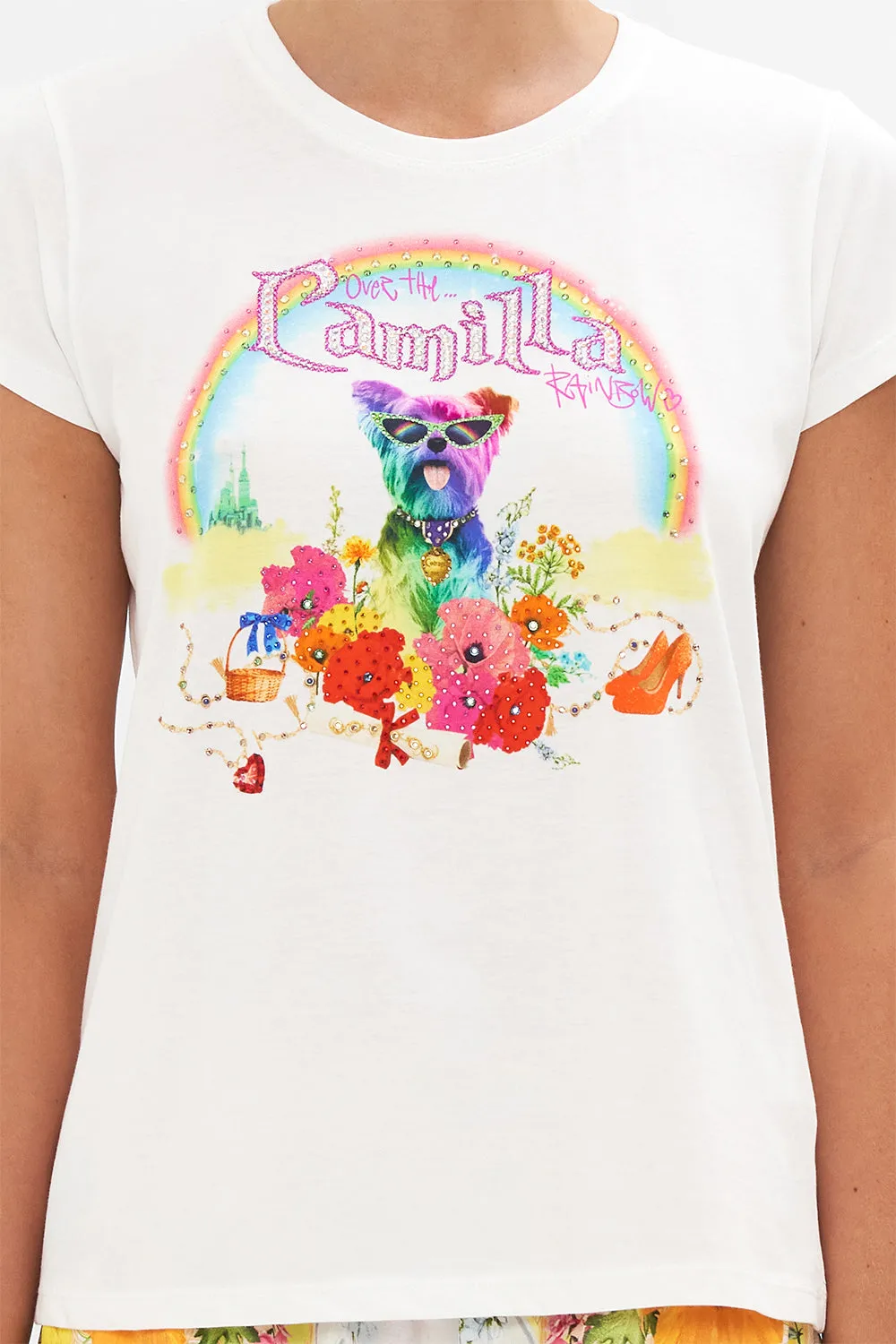 SLIM FIT  ROUND NECK T-SHIRT SUNLIGHT SYMPHONY