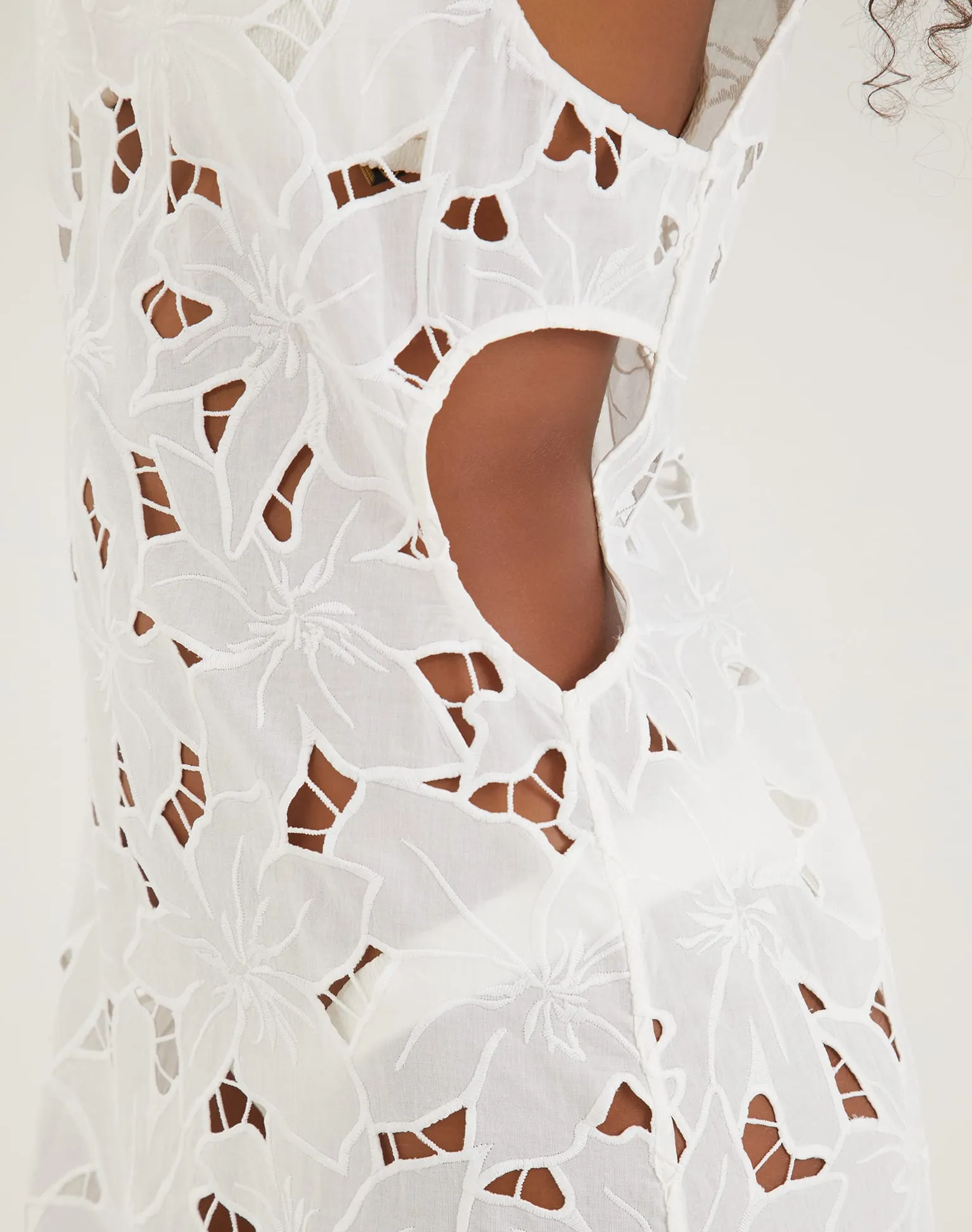 Sofia Long Cover Up Dress - Off White