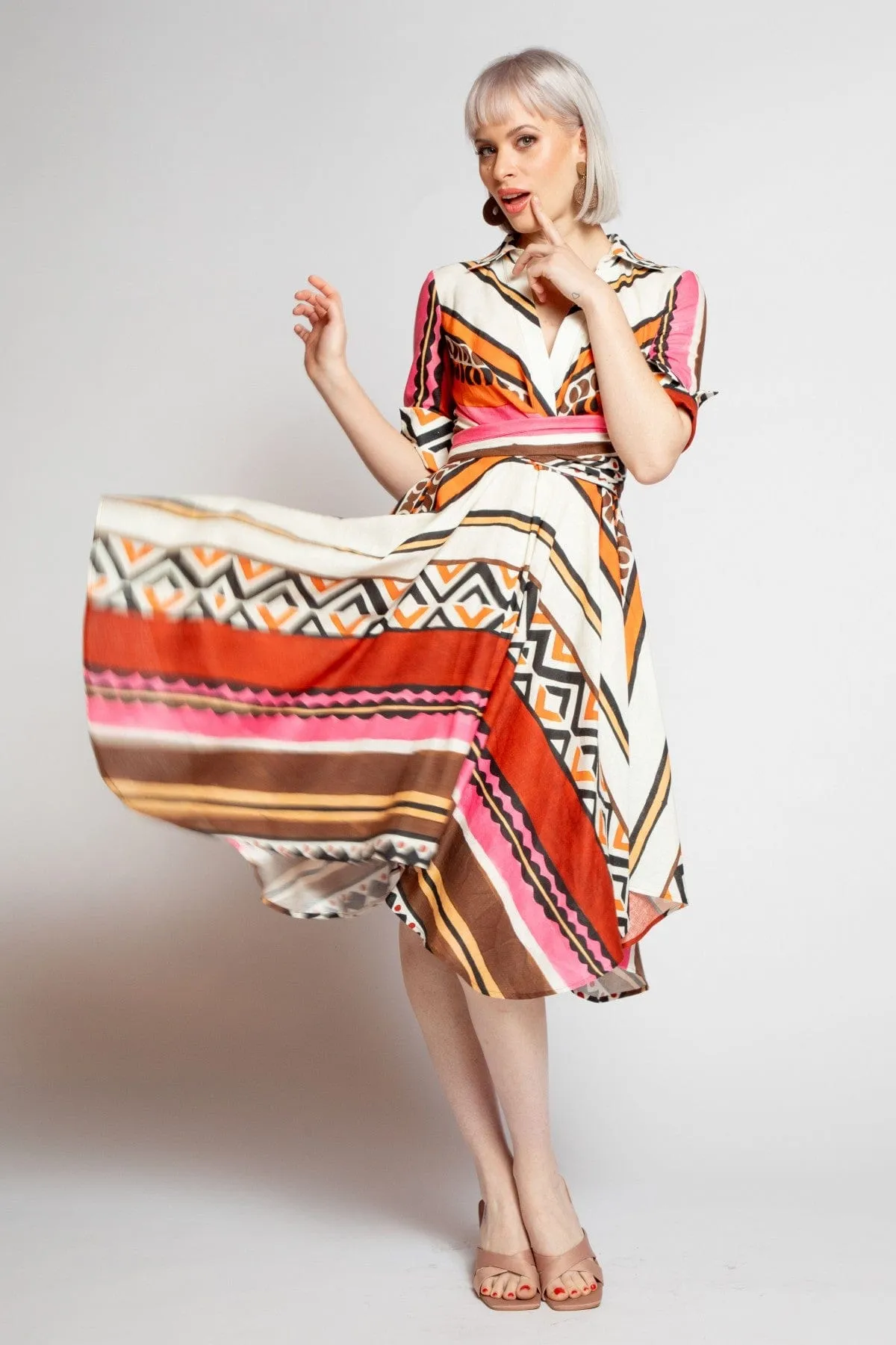 Sophia Dress - Tulum Stripe