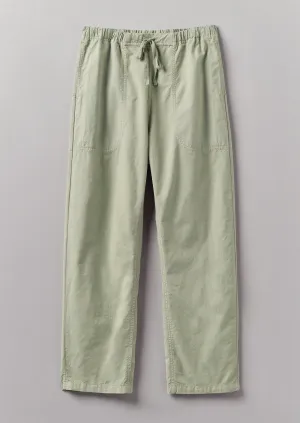 Suki Panelled Cotton Linen Trousers | Sage