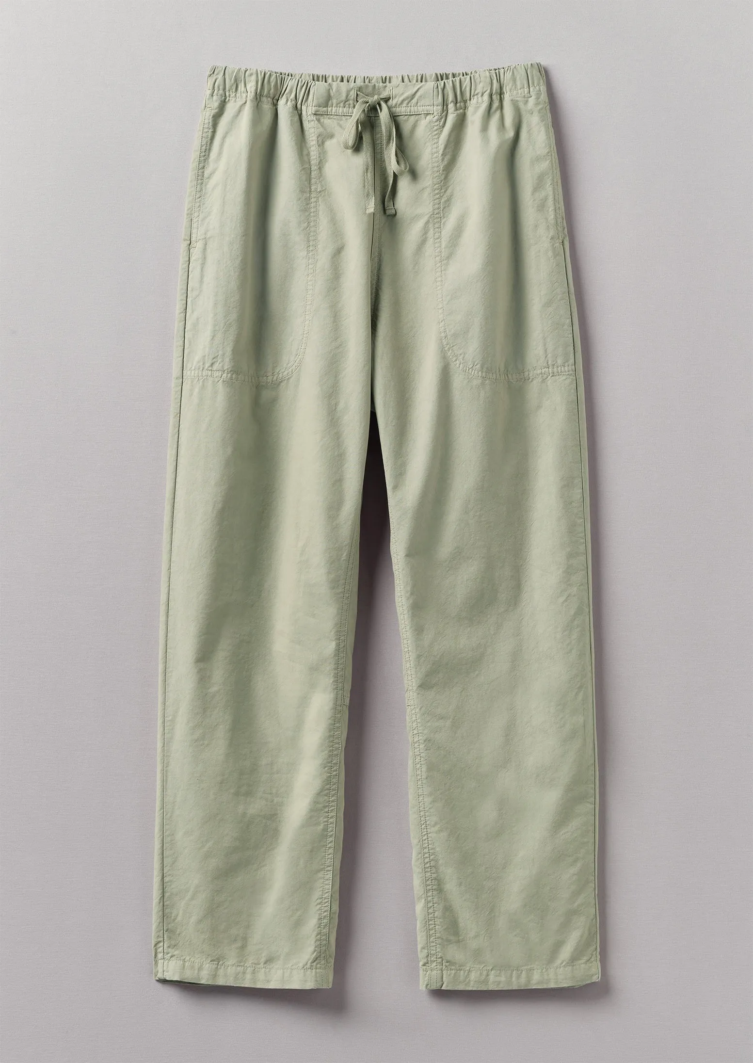 Suki Panelled Cotton Linen Trousers | Sage