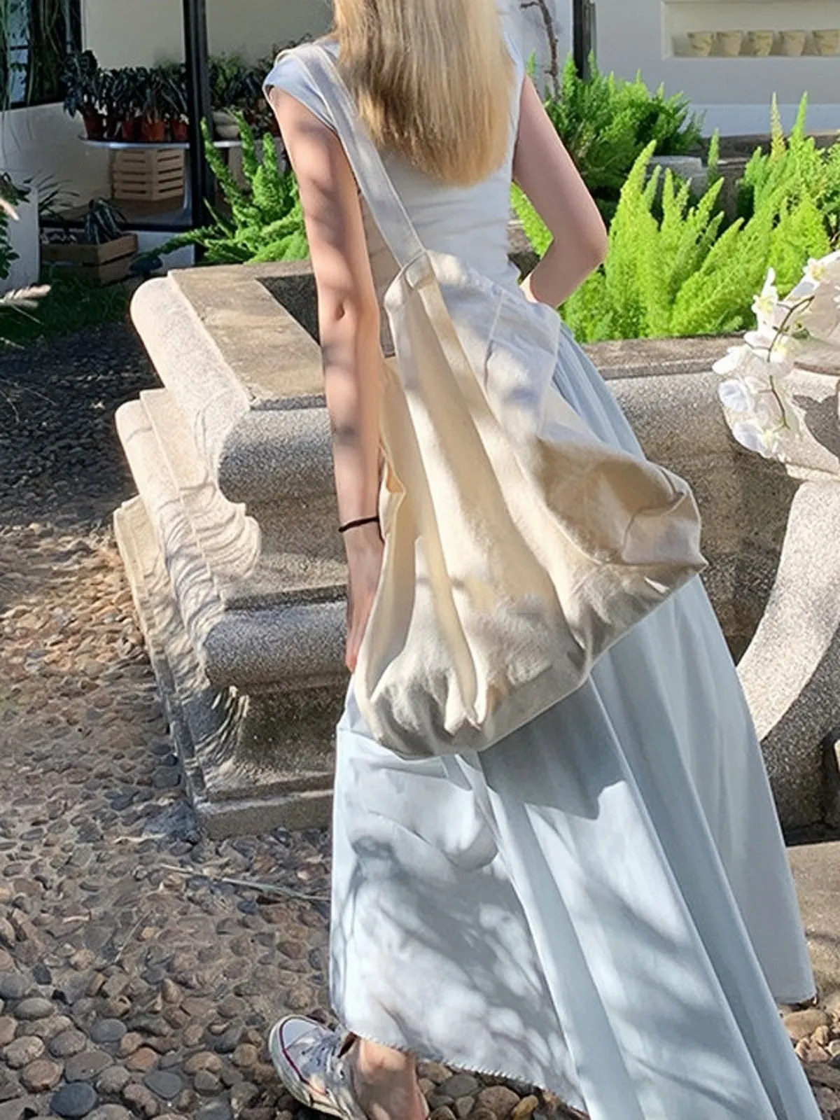 TastyHottie - Summer High Waist  Hollow Square Neck Knitted Long Dress