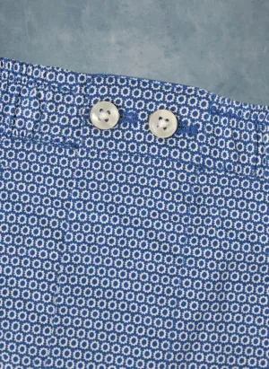 The Perfect 2-Button Knit Boxer in Navy Pattern