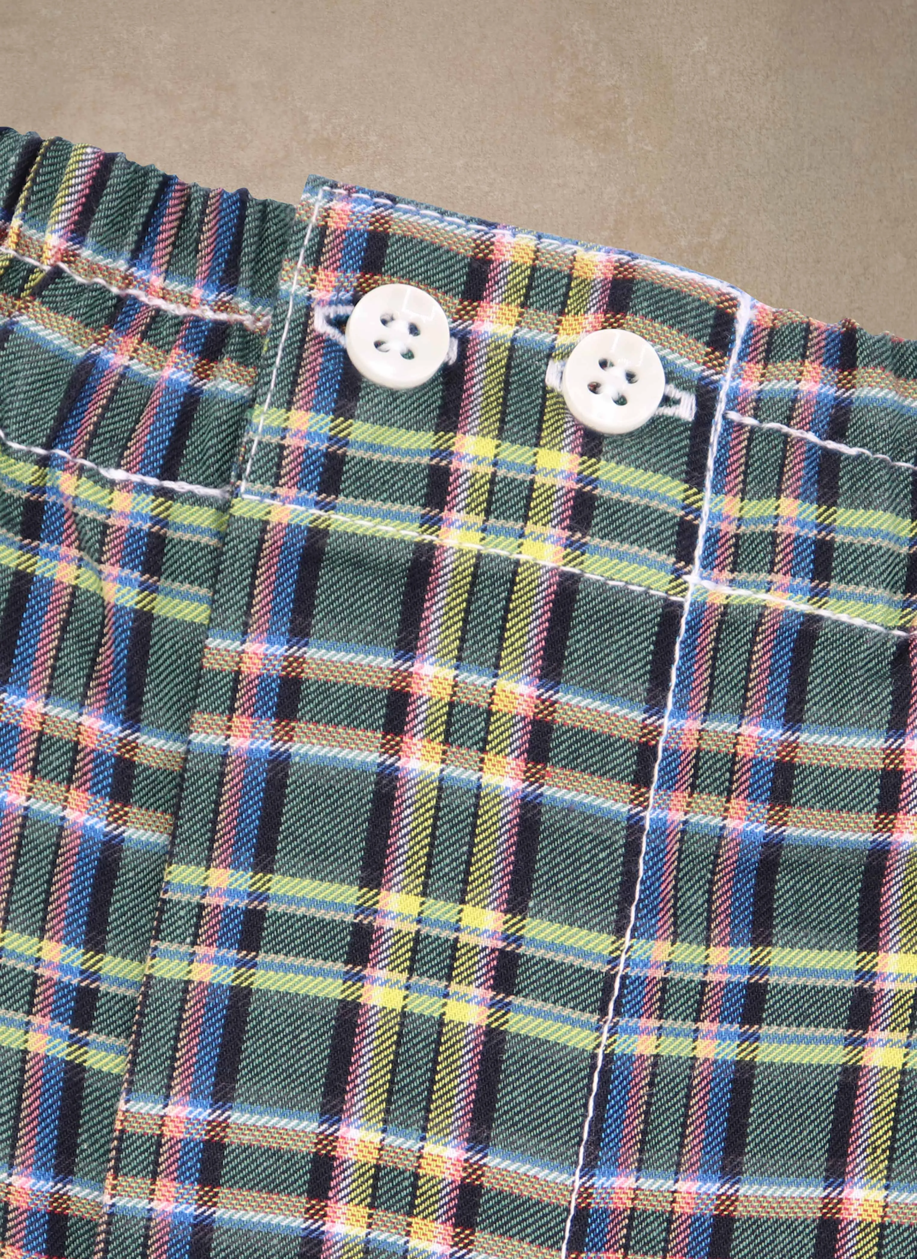 The Perfect Boxer Short in Multi Green plaid