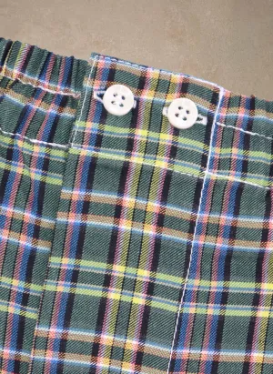 The Perfect Boxer Short in Multi Green plaid